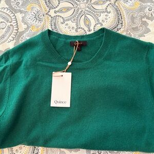 Quince cashmere green sweater size large